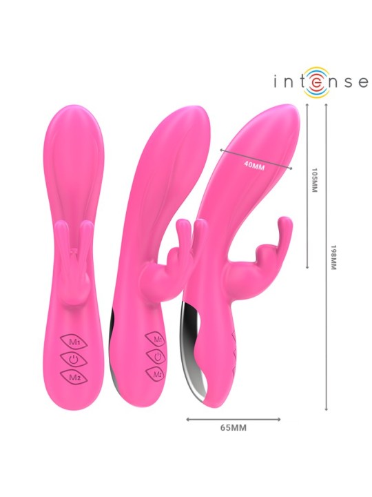 Intense Randall - Vibratore Rabbit in Silicone Rosa 10 Funzioni