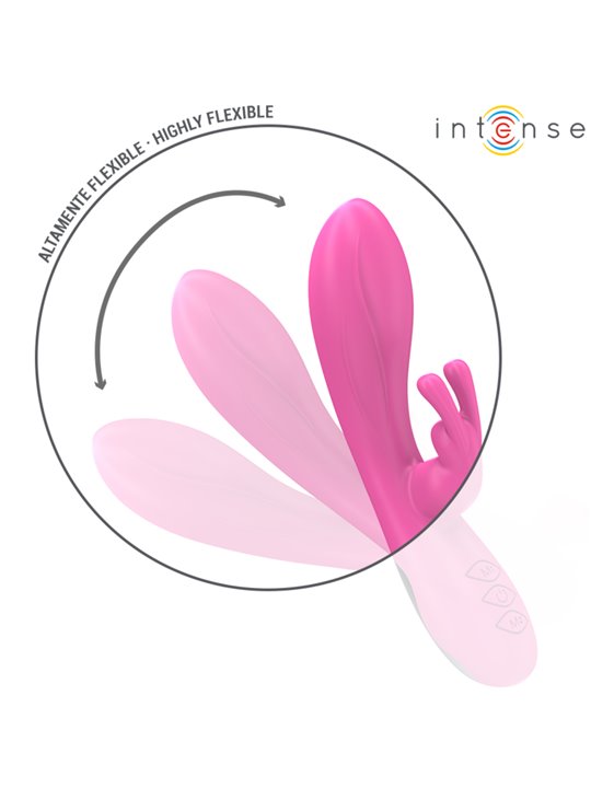 Intense Randall - Vibratore Rabbit in Silicone Rosa 10 Funzioni