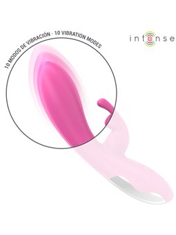 Intense Randall - Vibratore Rabbit in Silicone Rosa 10 Funzioni