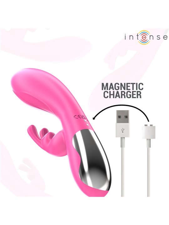 Intense Randall - Vibratore Rabbit in Silicone Rosa 10 Funzioni