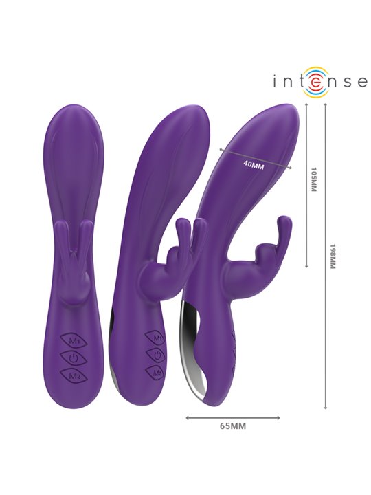 Intense Randall - Purple Silicone Rabbit Vibrator with 10 Functions