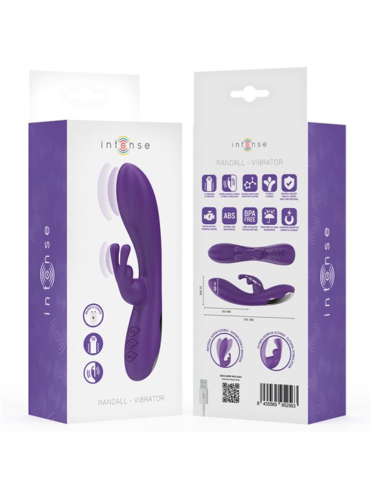Intense Randall - Purple Silicone Rabbit Vibrator with 10 Functions