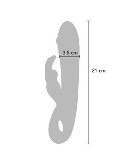 Toyjoy Taygeta - Vibratore Rabbit in Silicone Bordeaux 21 Cm
