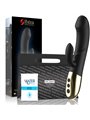 Ibiza - Vibratore Rabbit HI-TECH in Silicone Nero con Funzione Calore