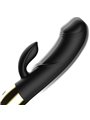 Ibiza - Vibratore Rabbit HI-TECH in Silicone Nero con Funzione Calore