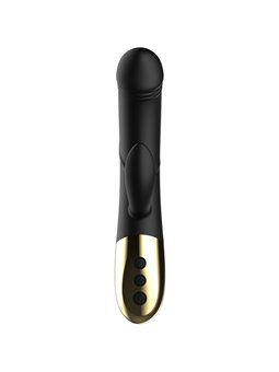 Ibiza - Black Silicone HI-TECH Rabbit Vibrator with Heat Function