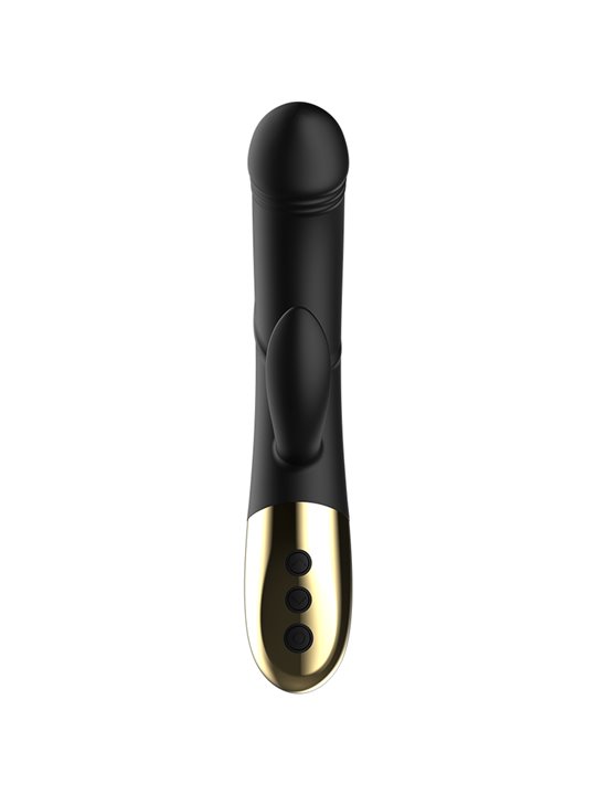Ibiza - Black Silicone HI-TECH Rabbit Vibrator with Heat Function