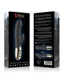 Ibiza - Black Silicone HI-TECH Rabbit Vibrator with Heat Function