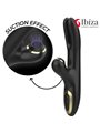 Ibiza Double Clamping - Vibratore Rabbit Succhia Clitoride Nero