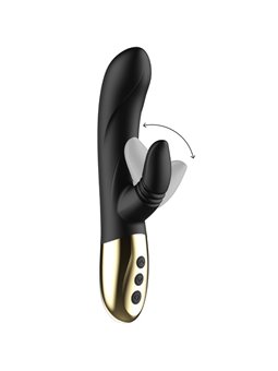 Ibiza Licking Rabbit - Vibratore in Silicone Nero con Funzione Leccata