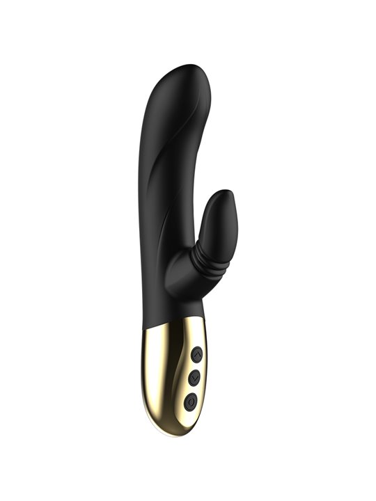 Ibiza Licking Rabbit - Vibratore in Silicone Nero con Funzione Leccata