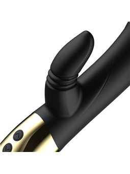Ibiza Licking Rabbit - Vibratore in Silicone Nero con Funzione Leccata