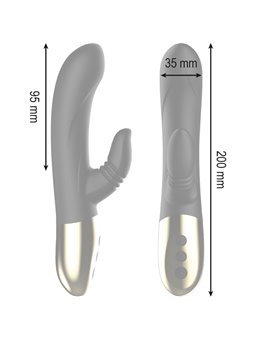 Ibiza Licking Rabbit - Vibratore in Silicone Nero con Funzione Leccata