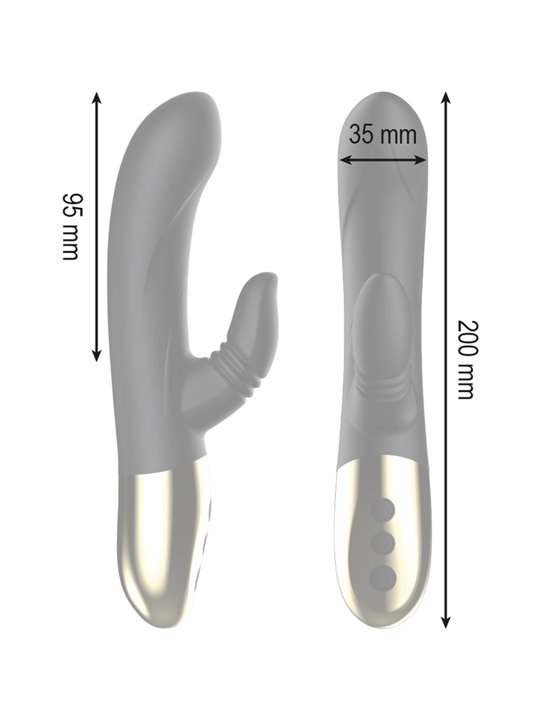 Ibiza Licking Rabbit - Black Silicone Vibrator with Licking Function