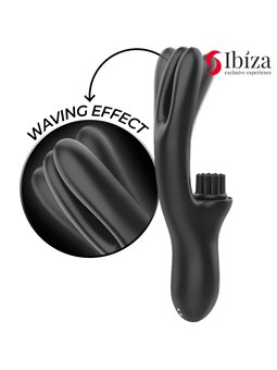 Ibiza Brush Bobbing - Vibratore Rabbit a Doppia Onda con Spazzola