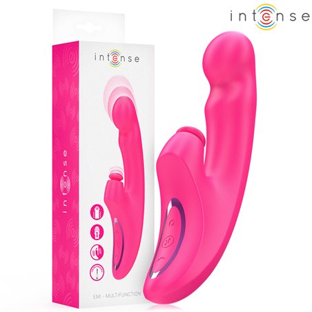 Intense Emi - Fuchsia Silicone Rabbit Vibrator with Pulsations