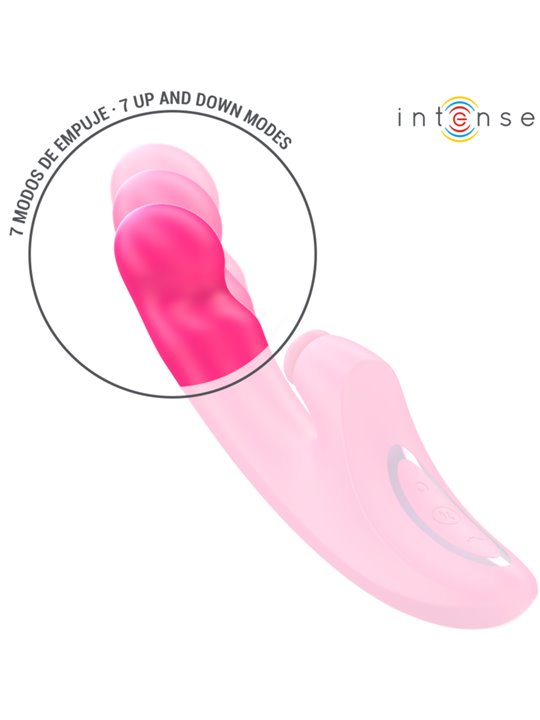 Intense Emi - Fuchsia Silicone Rabbit Vibrator with Pulsations