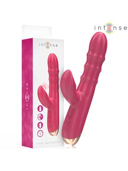 Intense Chloe - Vibratore Rabbit Multifunzione 3 in 1 Rosso (Scatola)