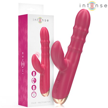 Intense Chloe - Vibratore Rabbit Multifunzione 3 in 1 Rosso (Scatola)