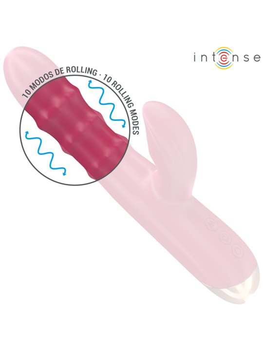 Intense Chloe - Multifunction Rabbit Vibrator in Red Silicone