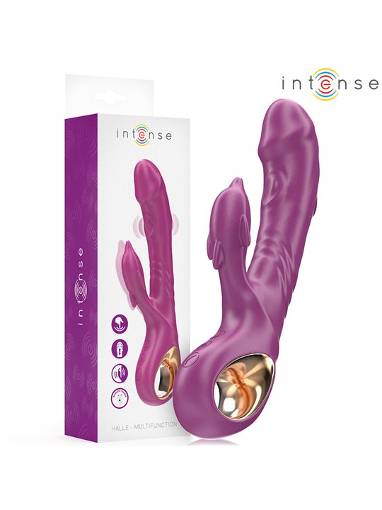 Intense Halle - Vibratore Rabbit Viola con Stimolatore a Delfino