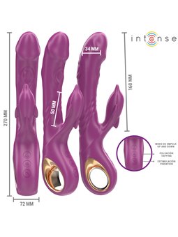Intense Halle - Purple Rabbit Vibrator with Dolphin Stimulator