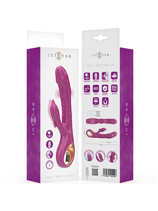 Intense Halle - Purple Rabbit Vibrator with Dolphin Stimulator