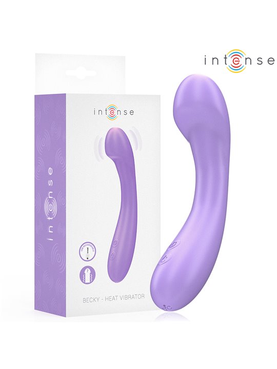 Intense Becky - 19 cm Purple Silicone Vibrator with Heat Function