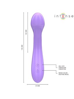 Intense Becky - 19 cm Purple Silicone Vibrator with Heat Function