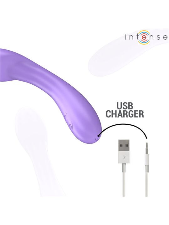 Intense Becky - 19 cm Purple Silicone Vibrator with Heat Function