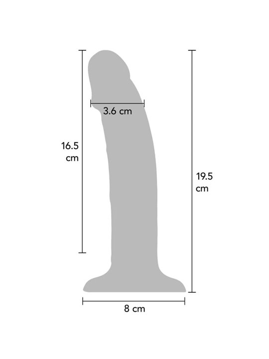 Get Real - Realistic Purple Silicone Penis Vibrator 19.5 cm