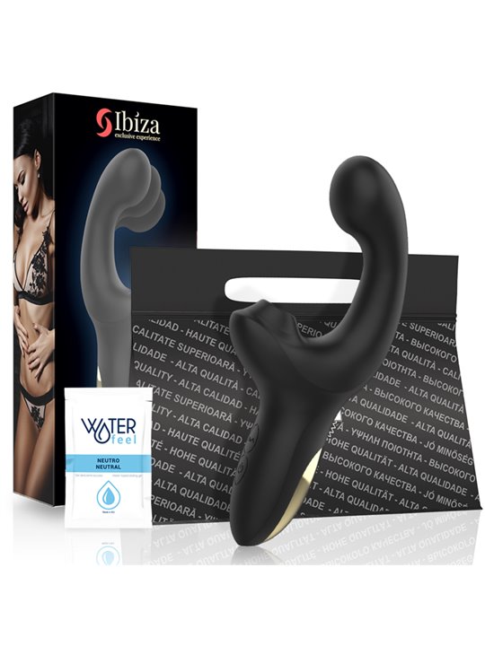 Ibiza Fingering and Pulsing - Vibratore Rabbit Succhia Clitoride Nero
