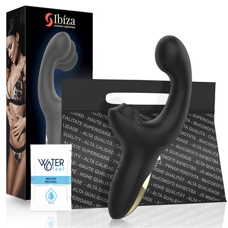 Ibiza Fingering and Pulsing - Vibratore Rabbit Succhia Clitoride Nero