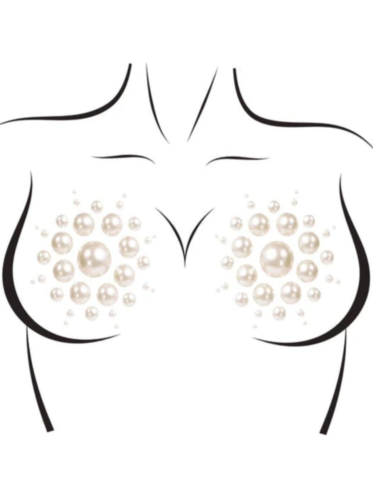 Leg Avenue Isla - Glitter and Rhinestone Adhesive Nipple Covers