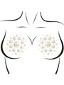 Leg Avenue Isla - Glitter and Rhinestone Adhesive Nipple Covers