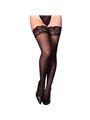 Chilirose CR 4884 - Calze Autoreggenti in Pizzo Nero Taglia S/L
