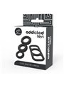 Addicted Toys - Set di Anelli Fallici in Silicone Nero 4 Pezzi