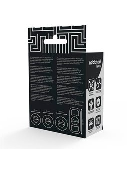 Addicted Toys - Set di Anelli Fallici in Silicone Nero 4 Pezzi