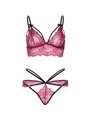 Leg Avenue 81623 - Bralette + Perizoma in Pizzo Bordeaux Taglia L