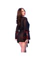 Chilirose CR 4882 - Vestaglia Nera con Perizoma Abbinato Taglia L