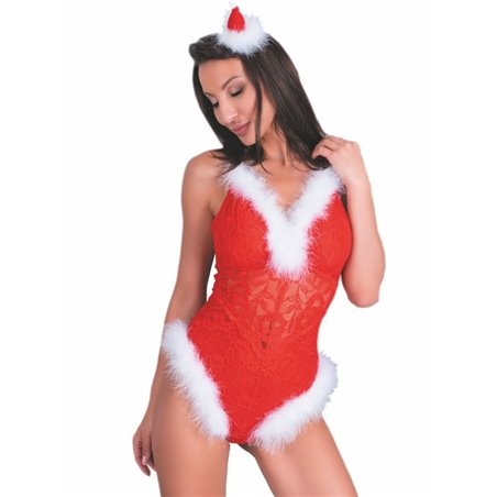 Livco Corsetti LC 90706 - Santa Claus Christmas Bodysuit Size S/M
