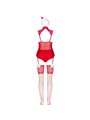 Livco Corsetti LC 90604 - Christmas Bodysuit + Stockings + Headband L/XL