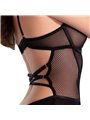 Chilirose CR 4879 - Body Nero con Cavallo Aperto + Calze Abbinate XL
