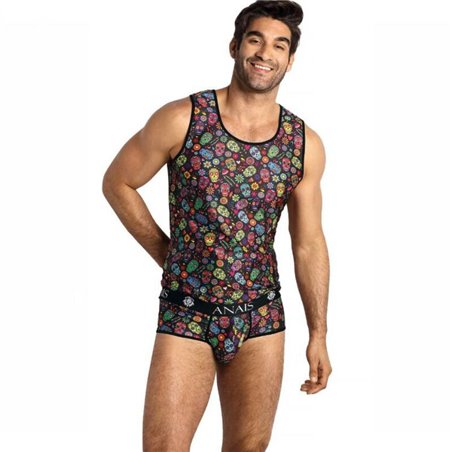 Anais Men México - Men's Tank Top with Skull Pattern Size XL