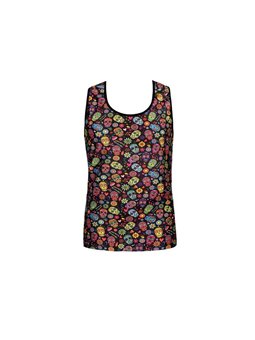 Anais Men México - Canottiera Uomo con Fantasia Teschi Taglia XL