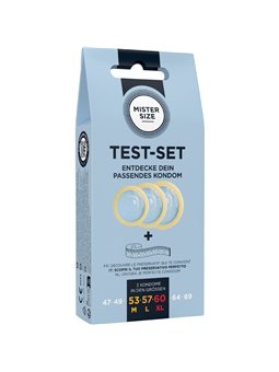 Mister Size Test - Set di 3 Preservativi di Misure Differenti + Metro