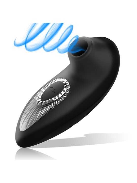 Black&Silver Drake - Vibratore Massaggiatore Succhia Clitoride Nero