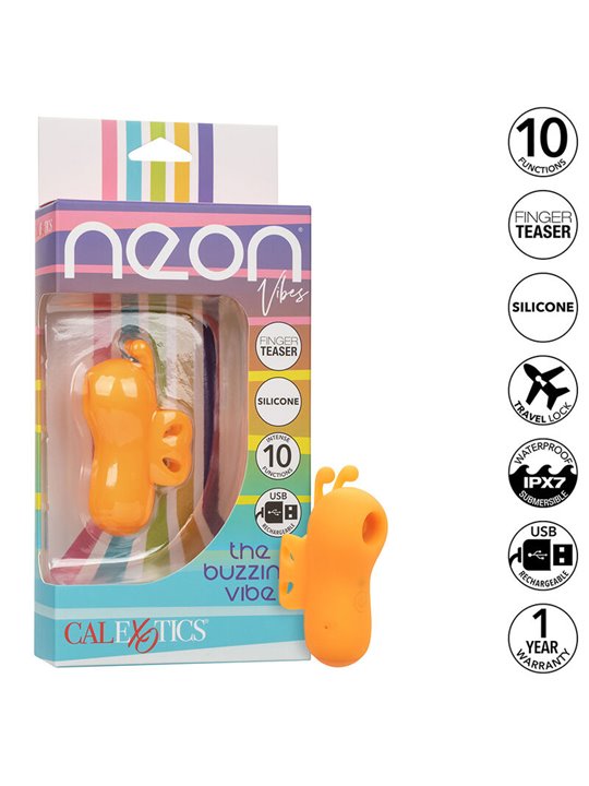 Calexotics Buzzing Vibe - Orange Finger Stimulator with 10 Vibrations