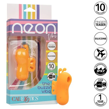 Calexotics Buzzing Vibe - Orange Finger Stimulator with 10 Vibrations