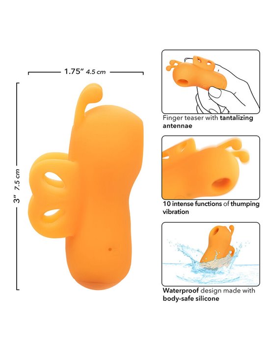 Calexotics Buzzing Vibe - Stimolatore da Dito 10 Vibrazioni Arancione